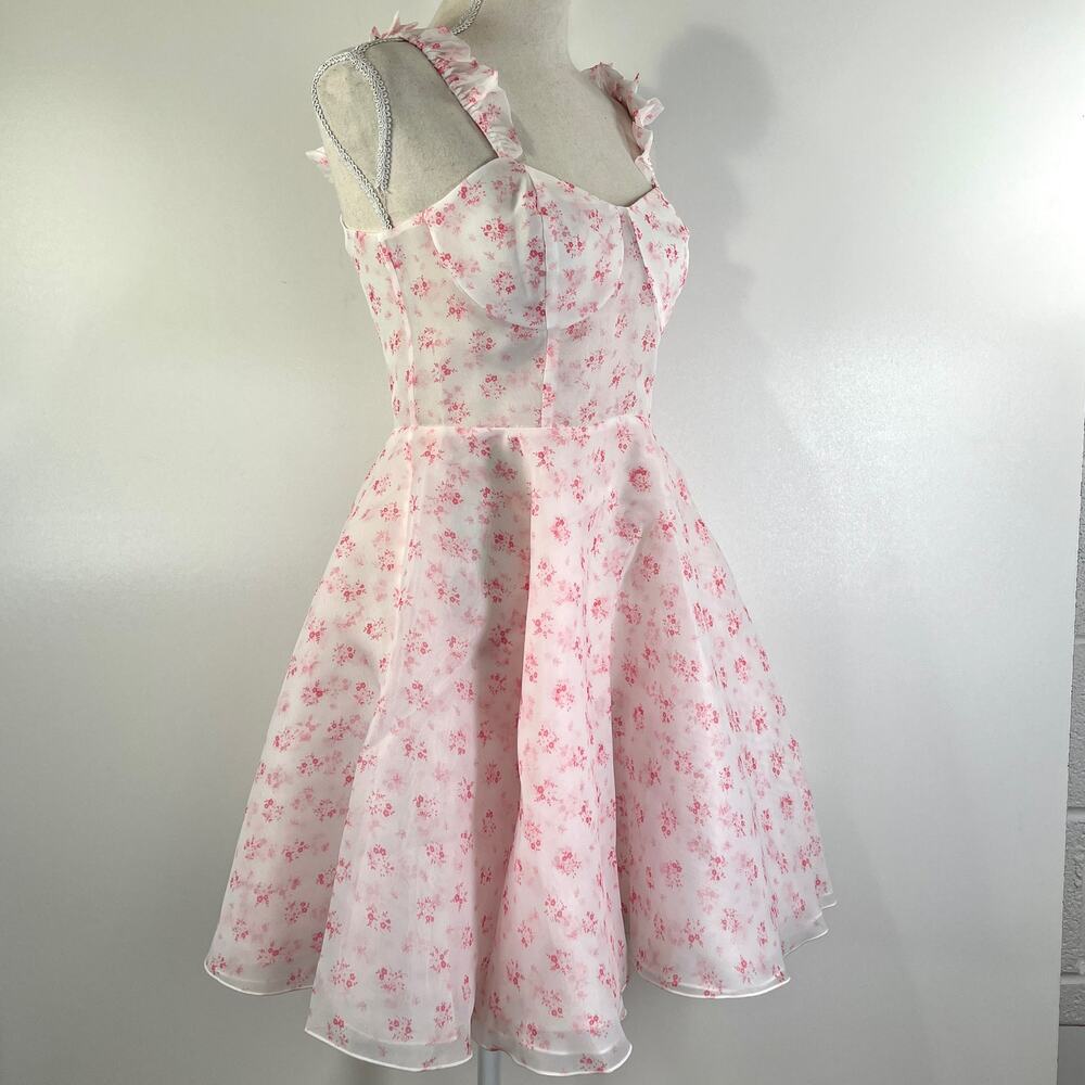 Anthropologie Selkie The Sunny Dress Floral Rose Fit and Flare Fairy Kei - Picture 7 of 10